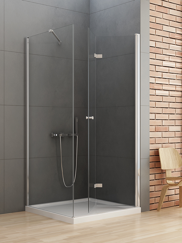 New Trendy New Soleo box doccia 90x80 cm rettangolare cromo lucida/vetro trasparente D-0152A/D-0088B