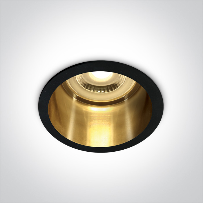 One Light Ormos lampada da incasso 1x50 W nero-oro 10105D8/B/GL