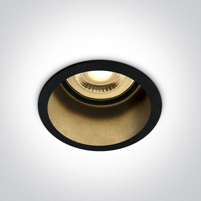 One Light Ormos lampada da incasso 1x50 W nero 10105D8/B/B