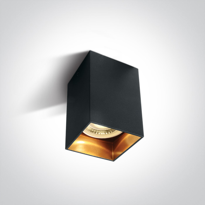 One Light Nikomidia lampada da soffitto 1x10 W nero-ottone 12105NA/B