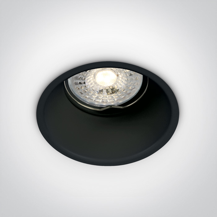 One Light Chulu lampada da incasso 1x50 W nero 10105TG/B