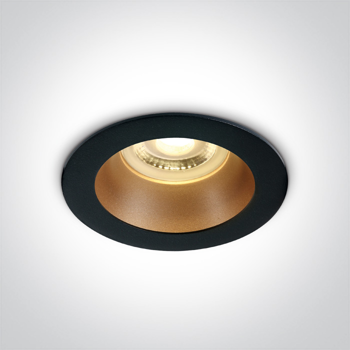 One Light Kanawi lampada da incasso 1x10 W nero-ottone 10105M/B/BS