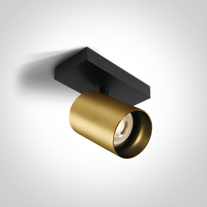 One Light Elatos lampada da soffitto 1x10 W nero-ottone 65105N/BBS