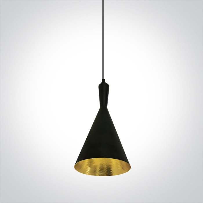 One Light Magoula lampada sospesa 1x12 W nero-ottone 63040/B/BS