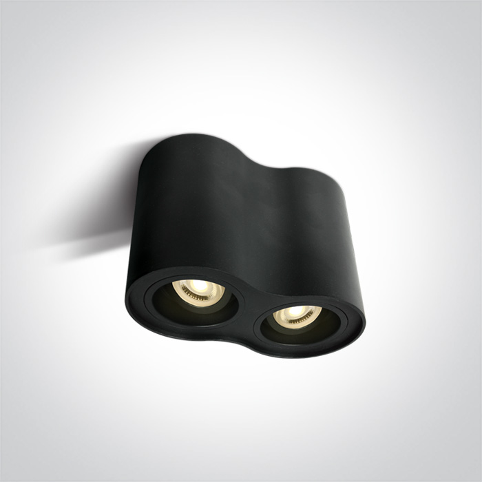 One Light Nemea lampada da soffitto 2x10 W nero 12205Y/B