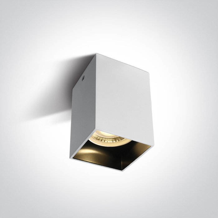 One Light Nikomidia lampada da soffitto 1x10 W bianco-nero 12105NA/W