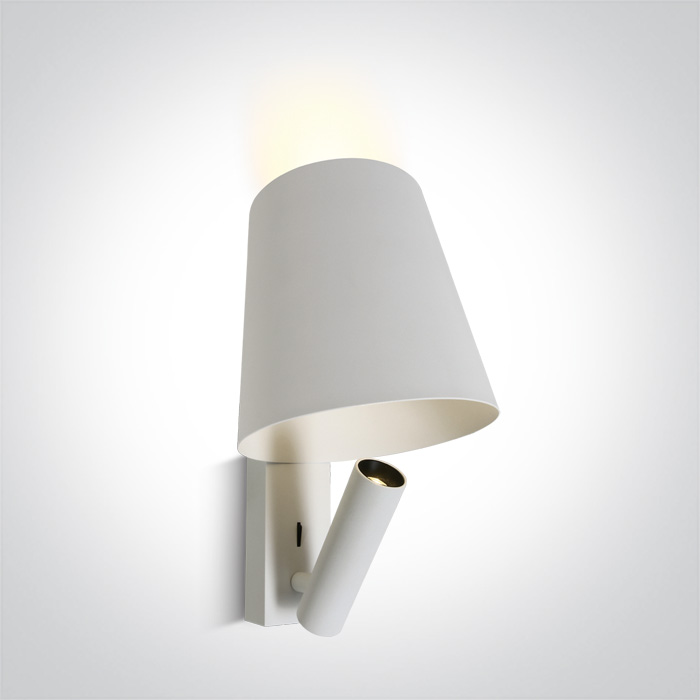 One Light Piniada lampada da parete 1x3 W bianco-nero 65142/W/W