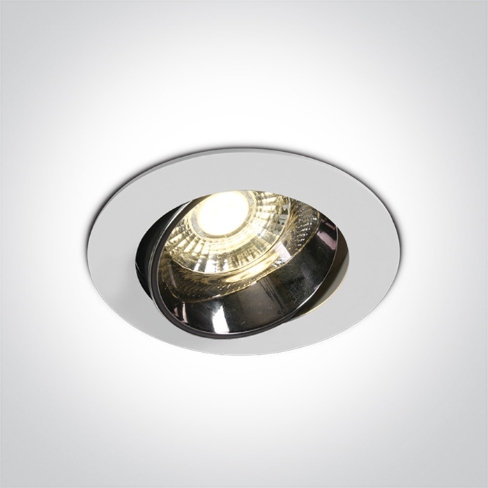 One Light Ptolemaida lampada da incasso 1x10 W bianco-nero 11110E/W/W