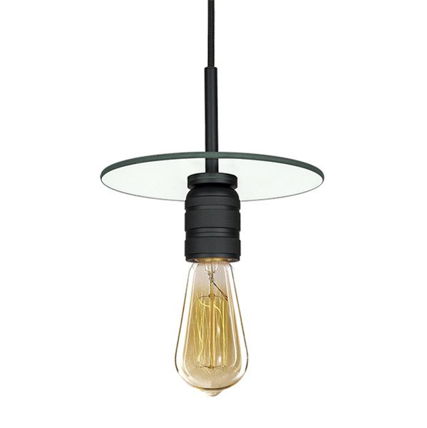 Altavola Design Techno Loft lampada sospesa 1x60 W nero-trasparente LA017/P_black