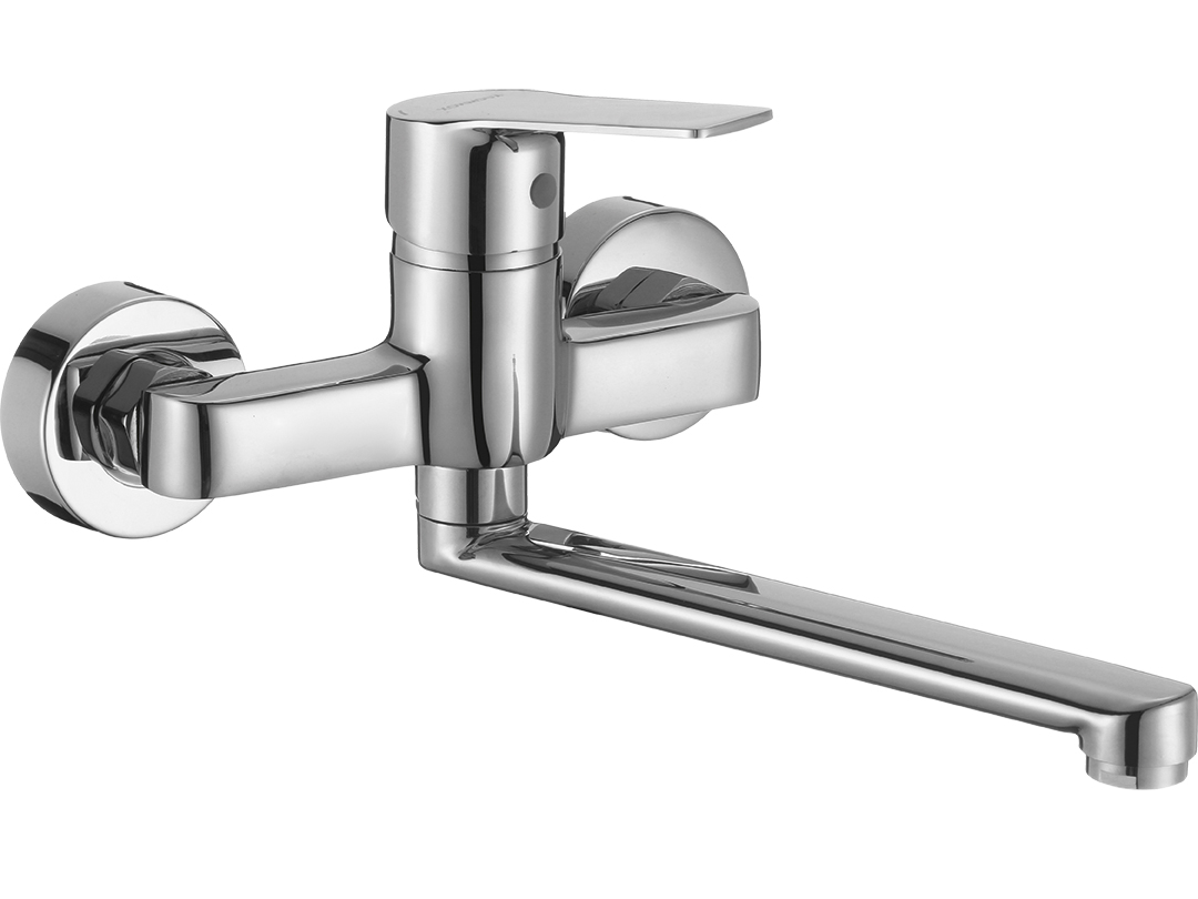 Kuchinox Borgo rubinetto da cucina a parete cromo BKB080D