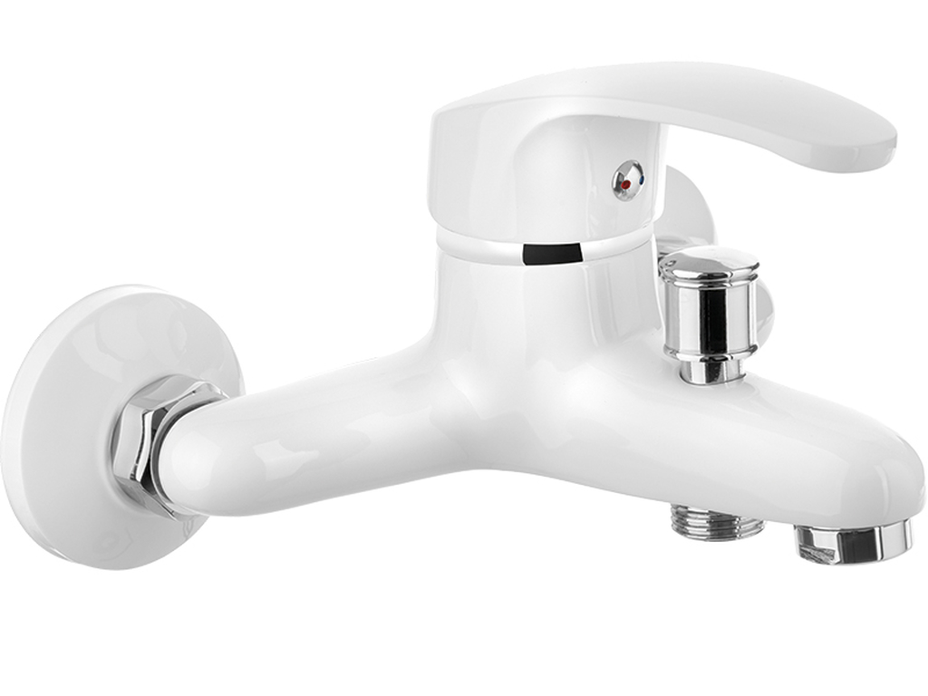 Kuchinox Kakadu rubinetto per vasca e doccia a parete bianco BKK610D