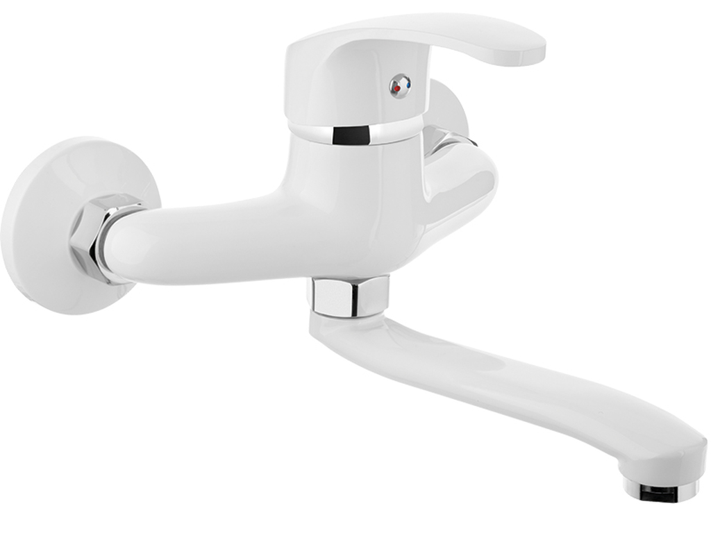 Kuchinox Kakadu rubinetto per lavabo a parete bianco BKK650D