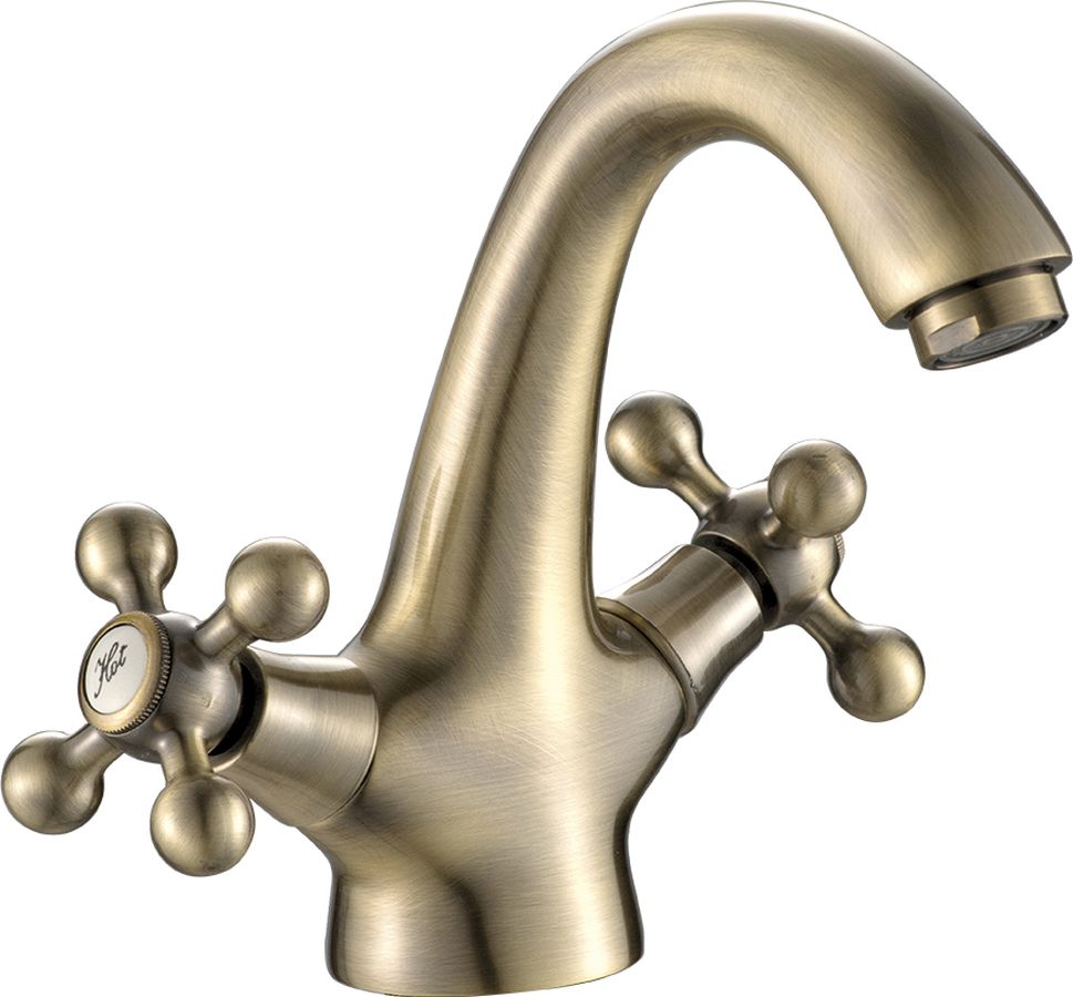 Kuchinox Stilo rubinetto per lavabo verticale ottone/bronzo antico BKI522D