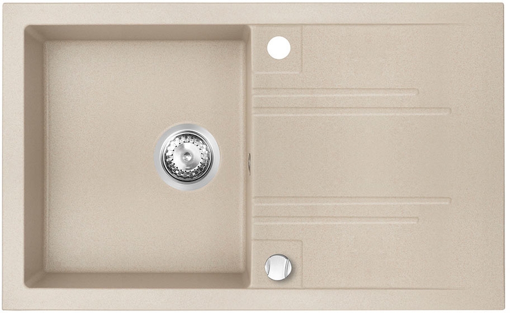 Ferro Mezzo II lavello in granito 78x48 cm beige DRGM48/78SA