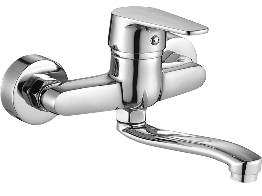 Kuchinox Luga rubinetto per lavabo a parete cromo BQL050D