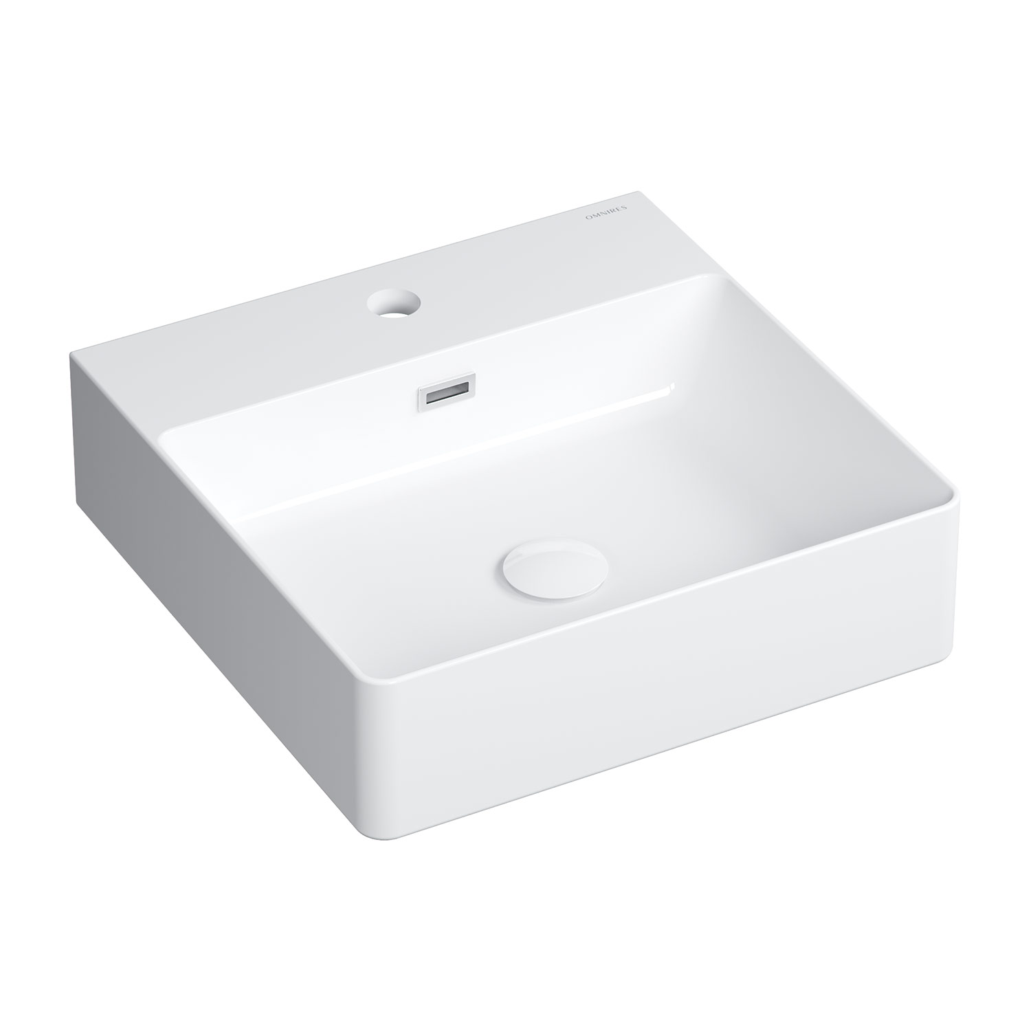Omnires Garland lavabo 42x43 cm rettangolare da appoggio bianco GARLAND420BP