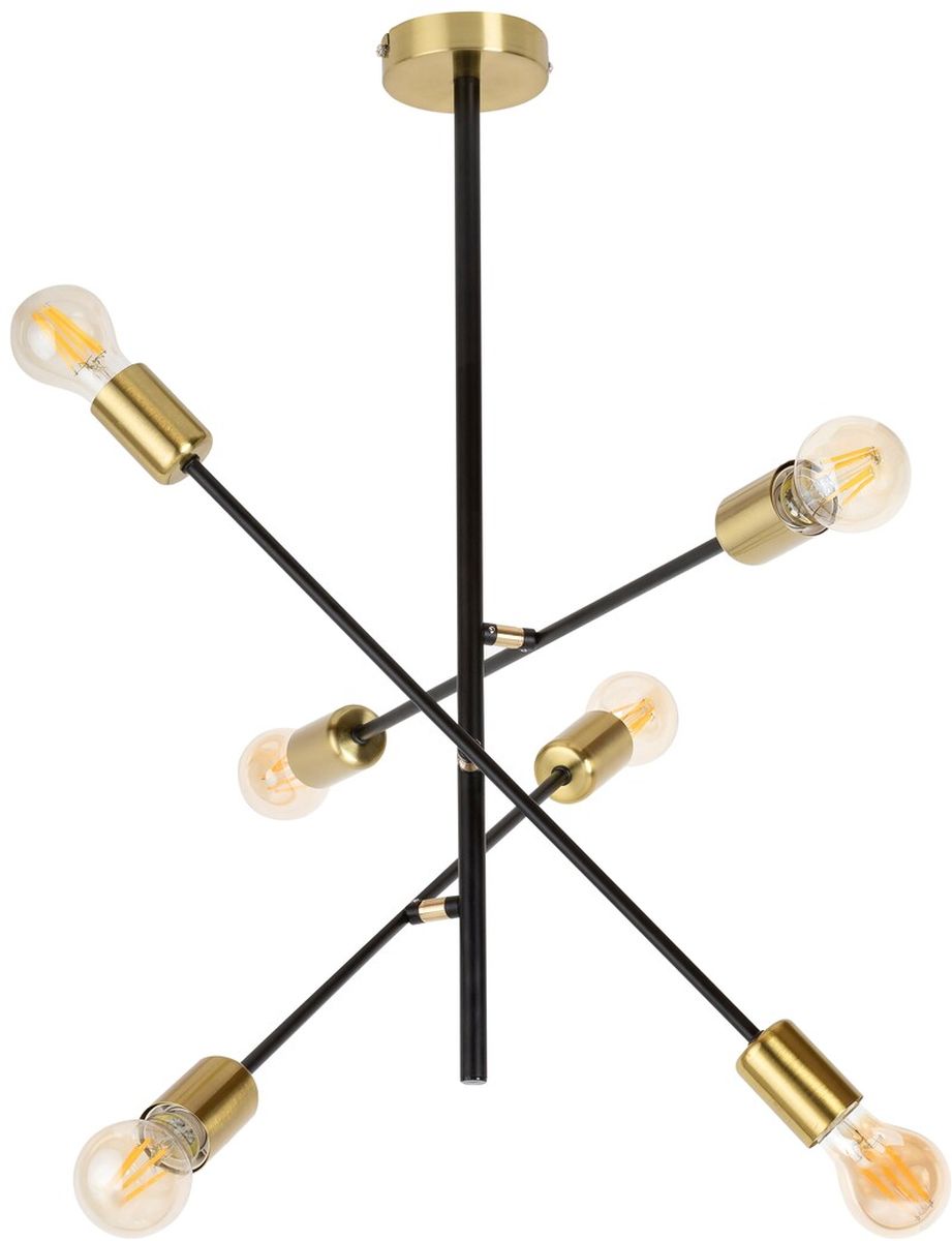 Rabalux Lanny lampada da soffitto 6x15 W nero 2104