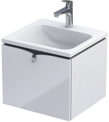 Oristo Siena armadietto 49.6x45.5x39 cm sottolavabo sospeso bianco OR45-SD1S-50-1