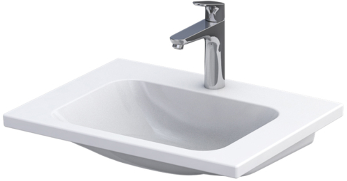 Oristo Cera lavabo 60x46 cm rettangolare da mobile bianco UME-CE-60-91