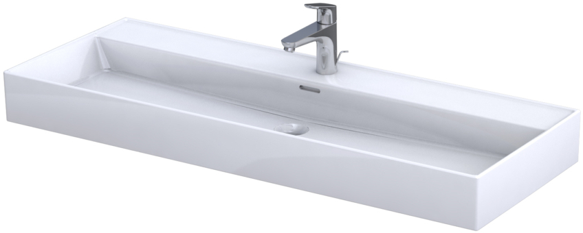 Oristo Bold lavabo 120.4x46.5 cm rettangolare da mobile bianco UME-BD-120-91-C