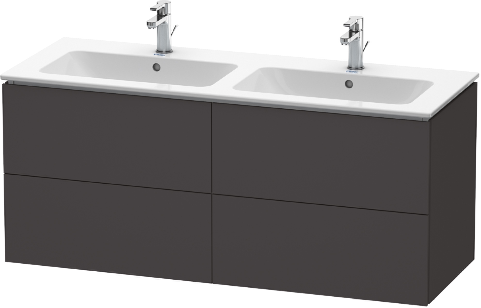 Duravit L-Cube armadietto 129x48.1x55 cm sottolavabo sospeso grafite LC625908080