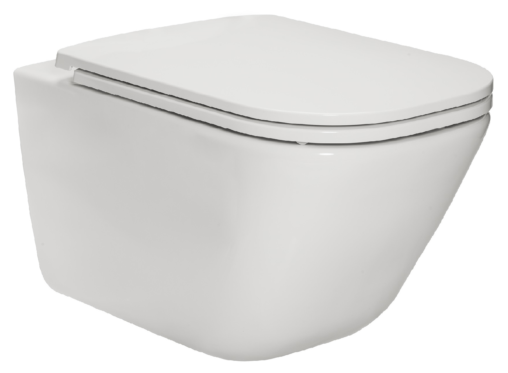 Roca Gap vaso wc con copriwater a discesa lenta sospeso senza brida bianco A34H470000