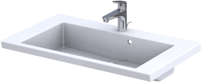 Oristo Brylant lavabo 85x50 cm rettangolare da mobile bianco UME-BR-85-92