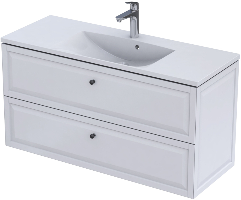 Oristo Montebianco armadietto 119.6x45.9x60.3 cm sottolavabo sospeso bianco OR47-SD2S-120-2
