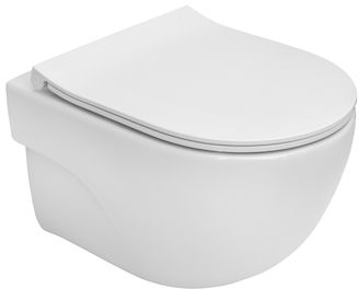 Roca Meridian-N Compacto set vaso wc con copriwater sospeso senza brida bianco A34H242000