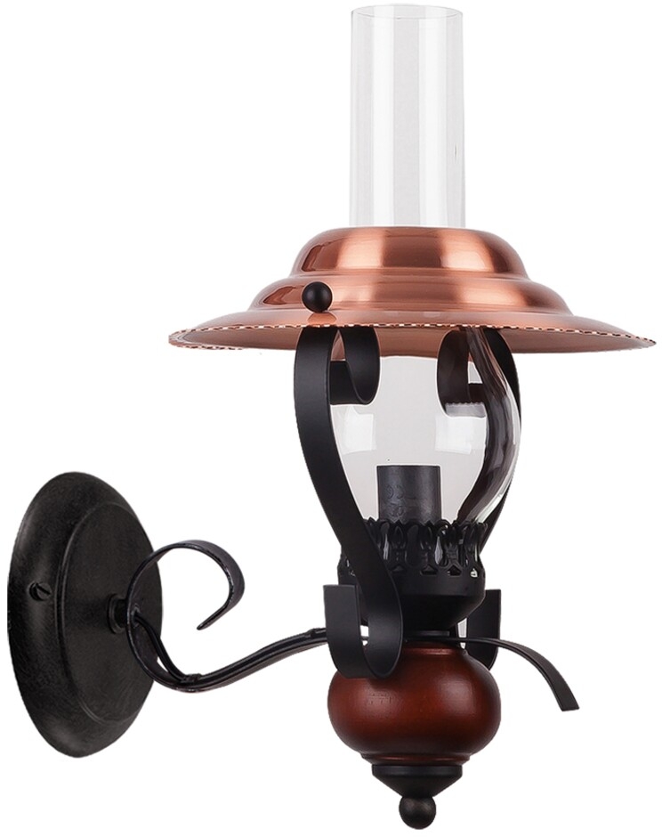 Rabalux Enna lampada da parete 1x40 W nero-trasparente 7868