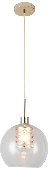 Rabalux Philana lampada sospesa 1x60 W trasparente-oro 6495