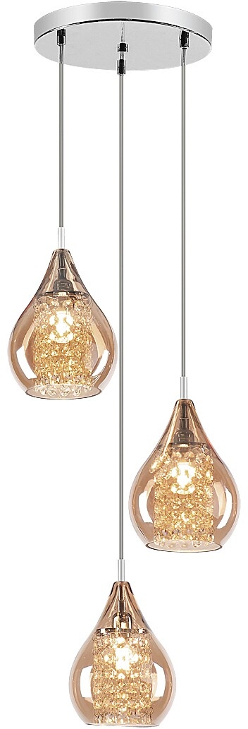 Rabalux Cassandra lampada sospesa 3x40 W cromo-ambra 6659