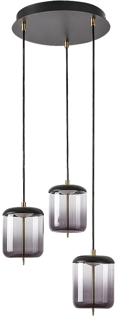Rabalux Delice lampada sospesa 3x18 W nero-fumé-marrone 5027
