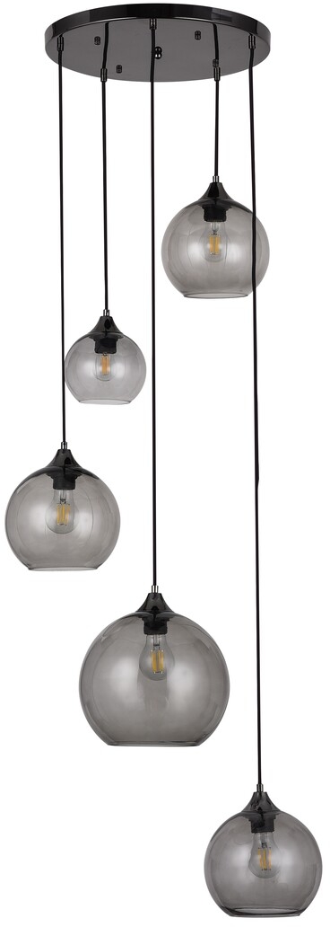 Rabalux Tanesha lampada sospesa 5x40 W nero-fumé 6440