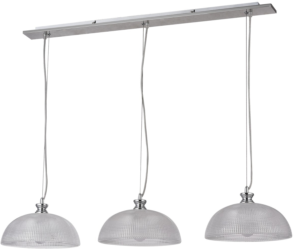 Rabalux Petrina lampada sospesa 3x40 W cromo-trasparente-satinato 5460