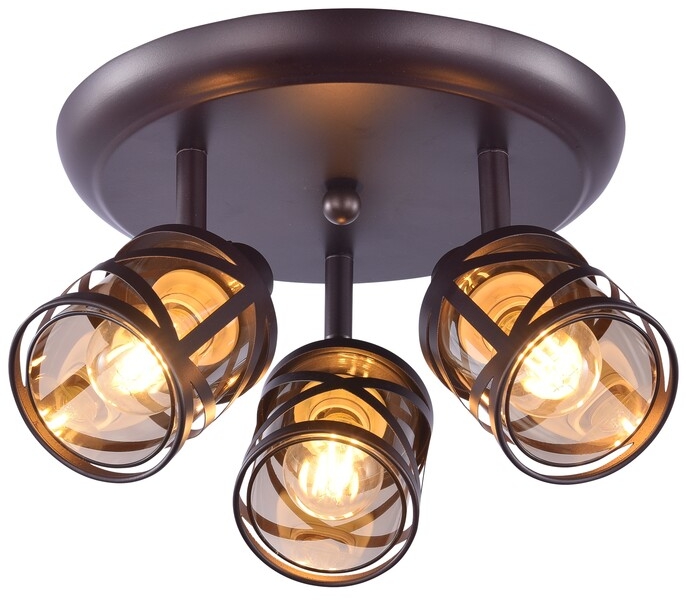 Rabalux Oberon lampada da soffitto 3x40 W ambra-marrone 5337