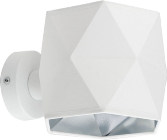 TK Lighting Siro lampada da parete 1x15 W bianco-argento 3246