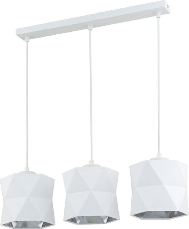 TK Lighting Siro lampada sospesa 3x15 W bianco-argento 3251
