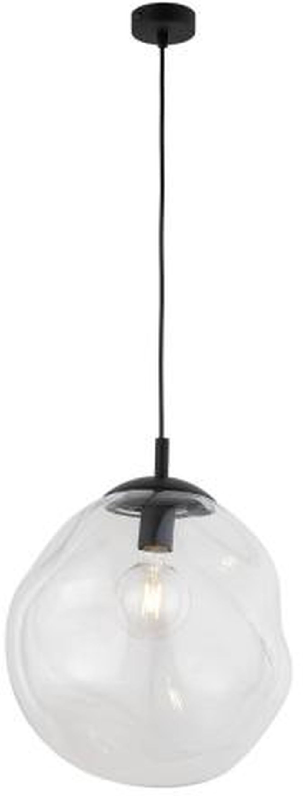 TK Lighting Sol lampada sospesa 1x15 W nero-trasparente 4262