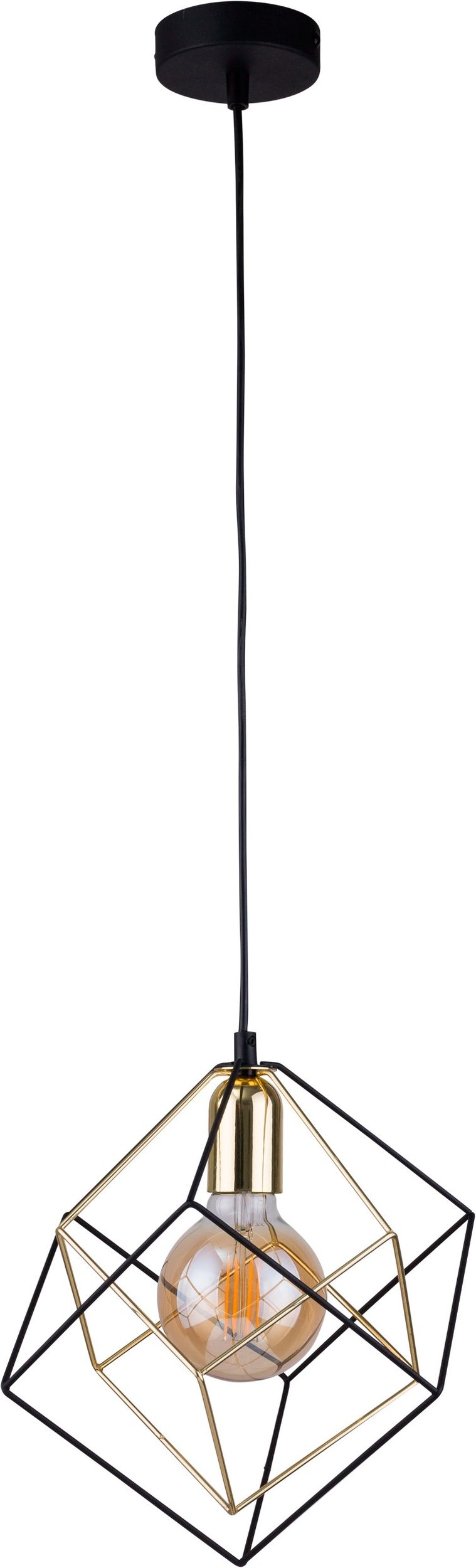 TK Lighting Alambre lampada sospesa 1x60 W nero-oro 2777