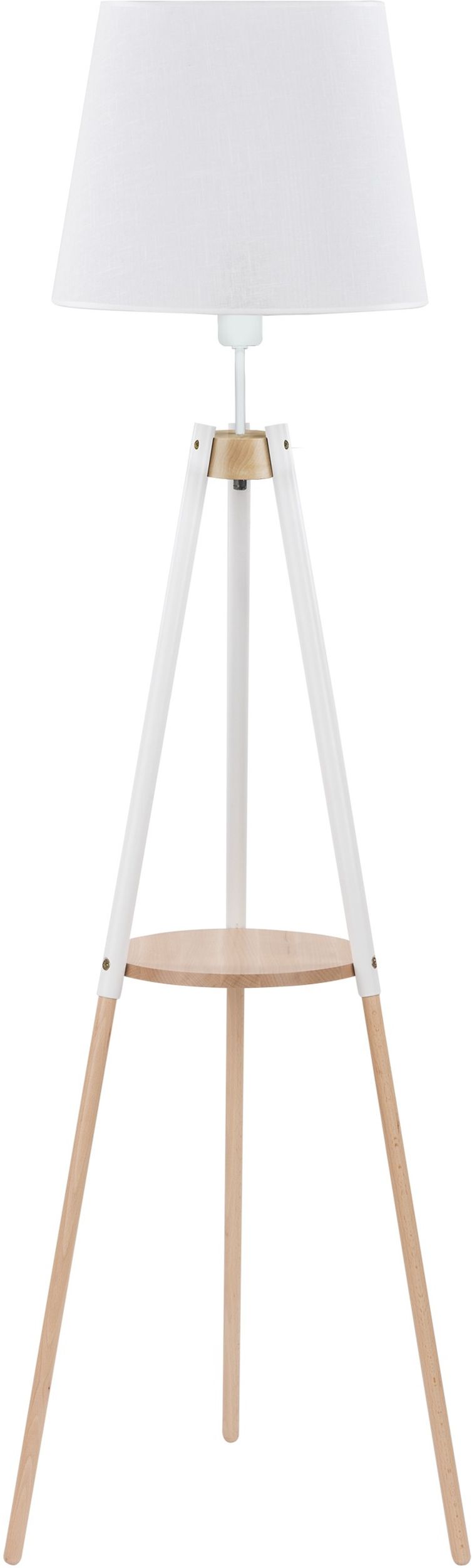 TK Lighting Vaio lampada da terra 1x15 W bianco-legno 698