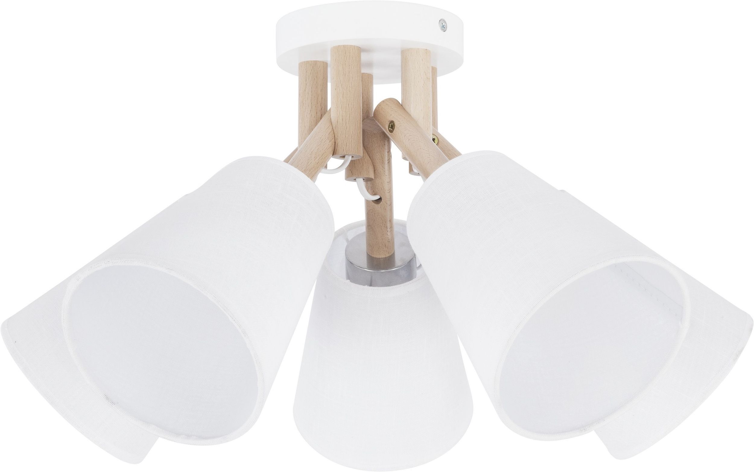 TK Lighting Vaio lampada da soffitto 5x15 W bianco-legno 666