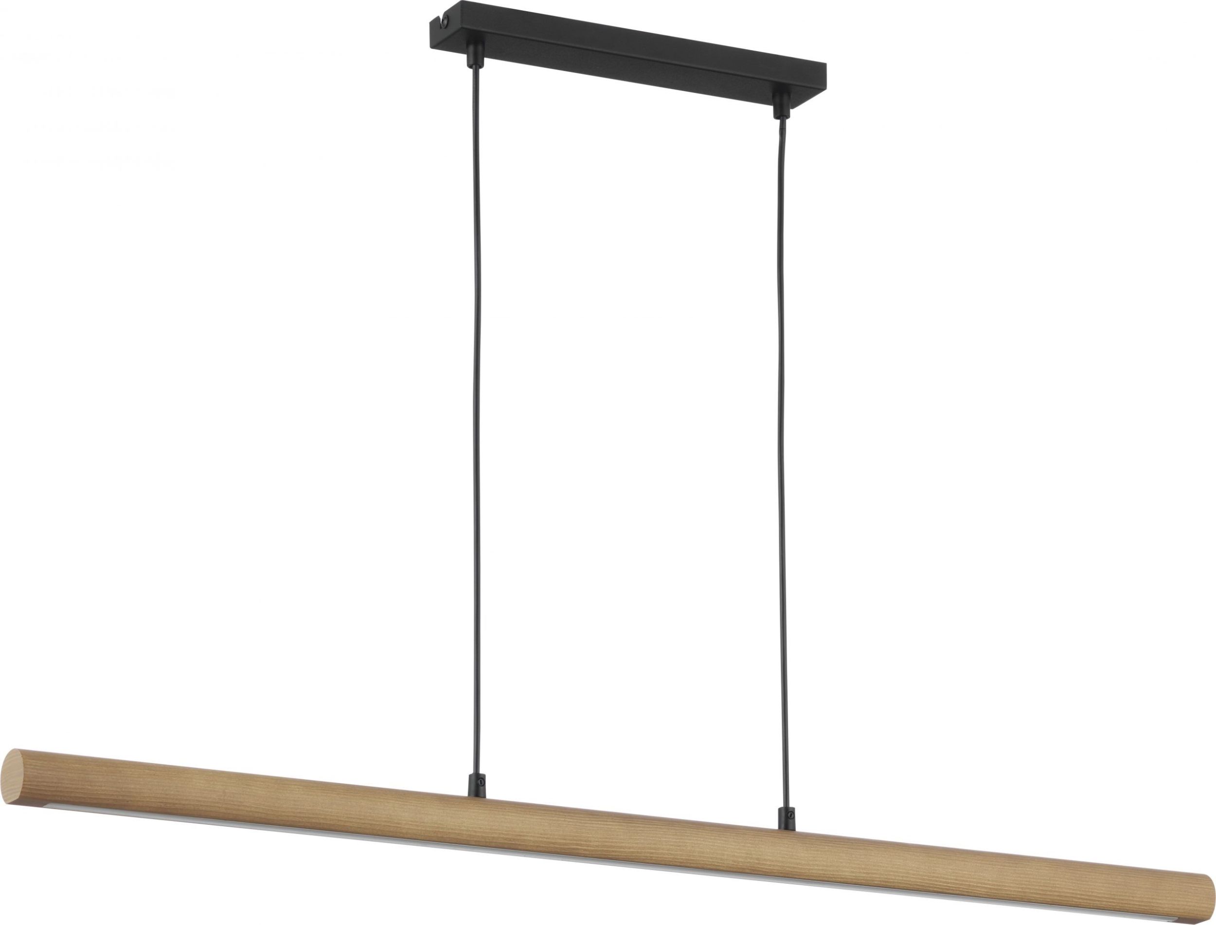 TK Lighting Rollo lampada sospesa 1x30 W nero-legno 4194