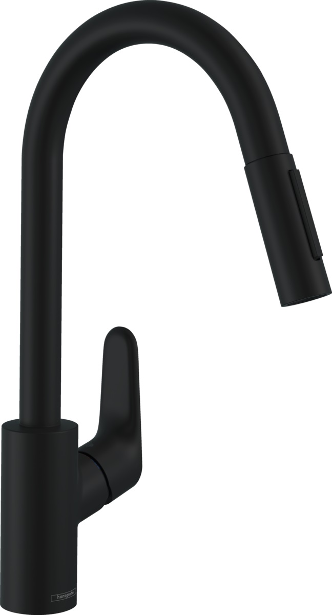 Hansgrohe Focus rubinetto da cucina verticale nero 31815670