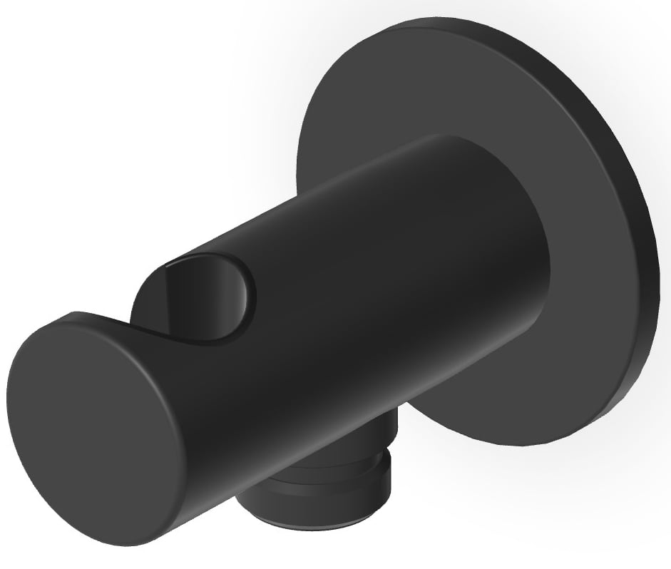 Zucchetti Brim prese d'acqua con supporto doccetta nero Z93933.N6