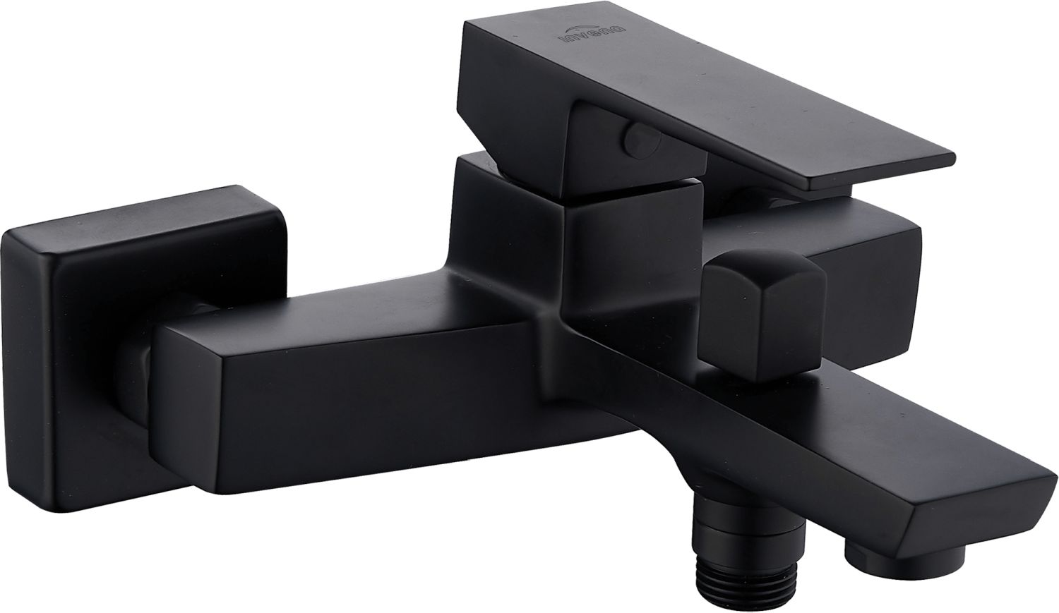 Invena Paros rubinetto per vasca e doccia a parete nero BW-09-004