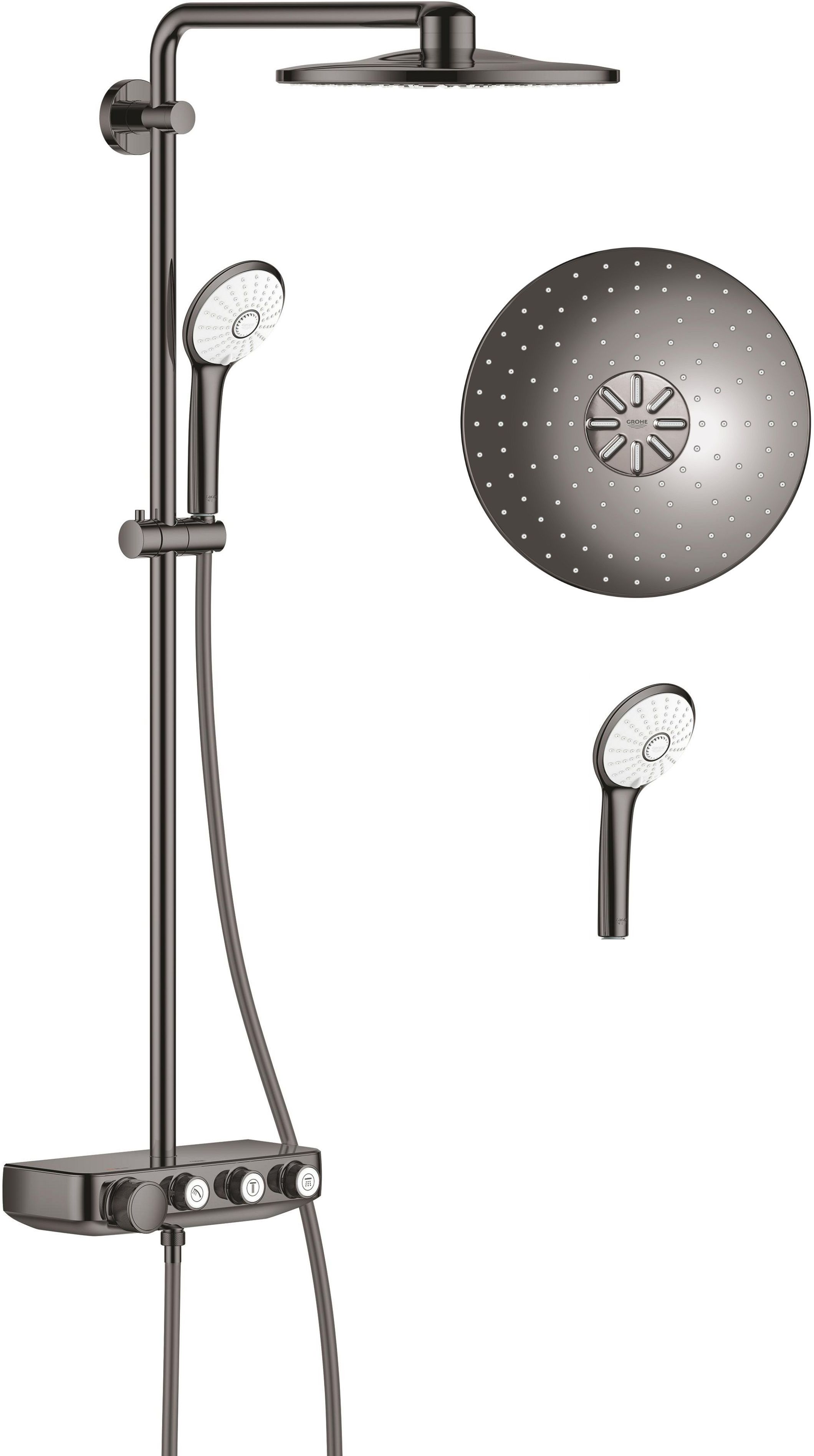 Grohe Euphoria set doccia a parete con termostato con soffione Hard Graphite 26507A00