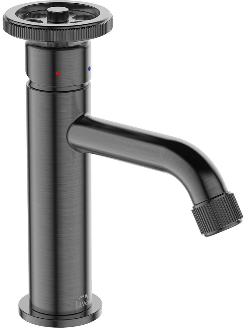 Laveo Muro rubinetto per lavabo verticale grafite BAU922D