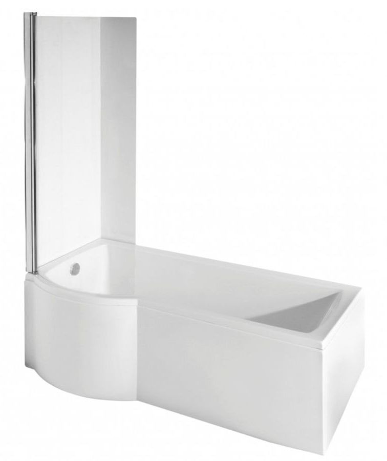 Besco Inspiro vasca da bagno con parete vasca 150x70 cm sinistra bianco #WAI-150-NLE