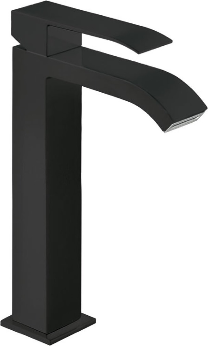 Tres Cuadro Exclusive rubinetto per lavabo verticale nero 006.610.01.NM